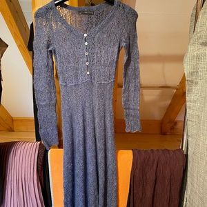 Peruvian Connection x s Bonita blur alpaca lace knit dress